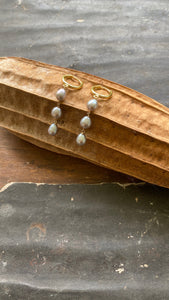 Sara K Jewels 14KGF Triple Silver Pearl Drops Necklace Oskar’s Boutique Jewelry