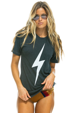 Unisex Bolt Tee in Charcoal
