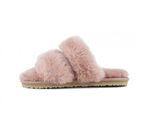 Load image into Gallery viewer, Mou 2 Stripes Sheepskin Slipper in Rose Oskar’s Boutique Shoes