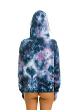 Load image into Gallery viewer, Unisex Ninja Pullover Hoodie in Tie Dye Blue Purple