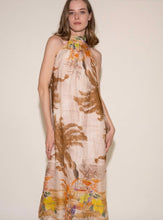 Load image into Gallery viewer, Nile Dress in Chiffon Green Tropical Print
