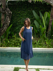 Maya Dress in Angel Blue