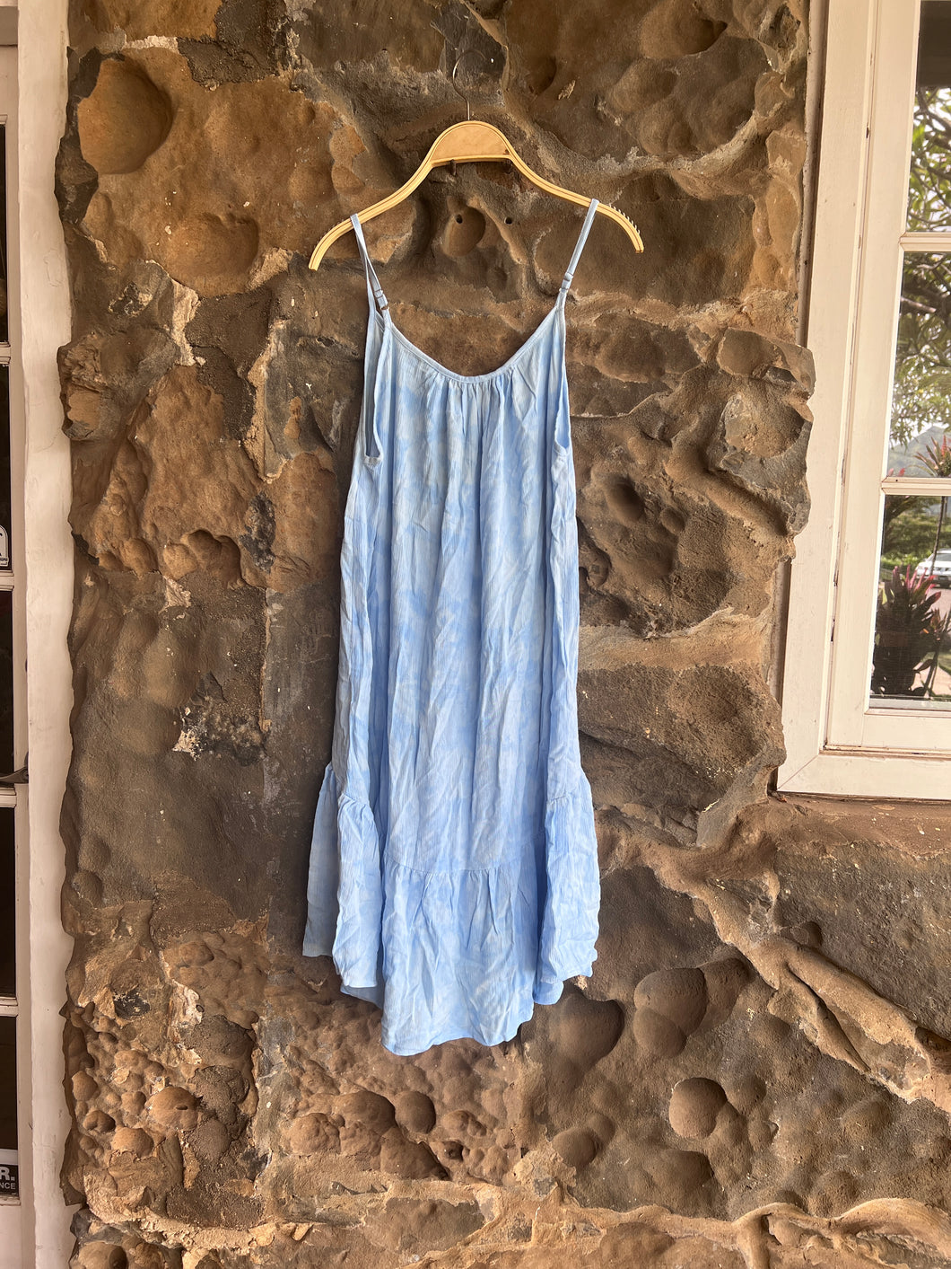 Luciana Dress in Sky Arctic Blue Print