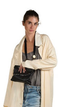 Load image into Gallery viewer, Deng Piccola Foglie TP in Black Leather with Sterling Hand Made Leaves
