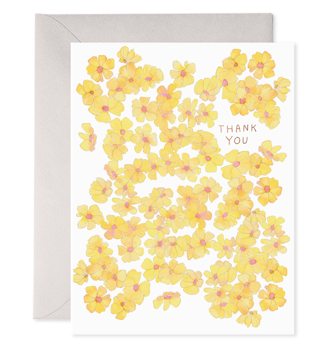 E. Frances Paper - Yellow Flowers | Thank You Greeting Card