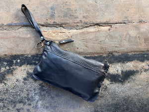 #470 Hand Made Leather Clutch
