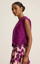 Load image into Gallery viewer, Tavia Linen Top in Grapes
