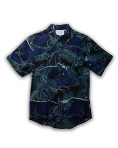 Kamapuua’a Tailored Aloha Shirt in Blue