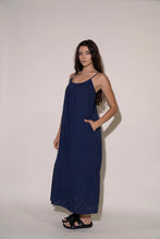 Load image into Gallery viewer, Candy Dress in Navy Floral Poplin
