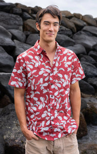 Ohai Red Aloha Shirt