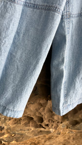 Egg Pants in Light Blue Linen