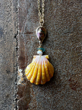 Load image into Gallery viewer, #430 Sunrise and Abalone, Puka Necklace
