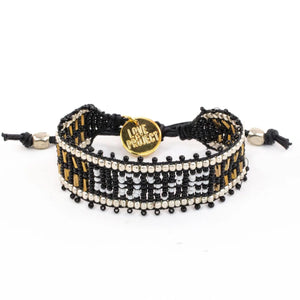 Taj LOVE Bracelet in Black with White