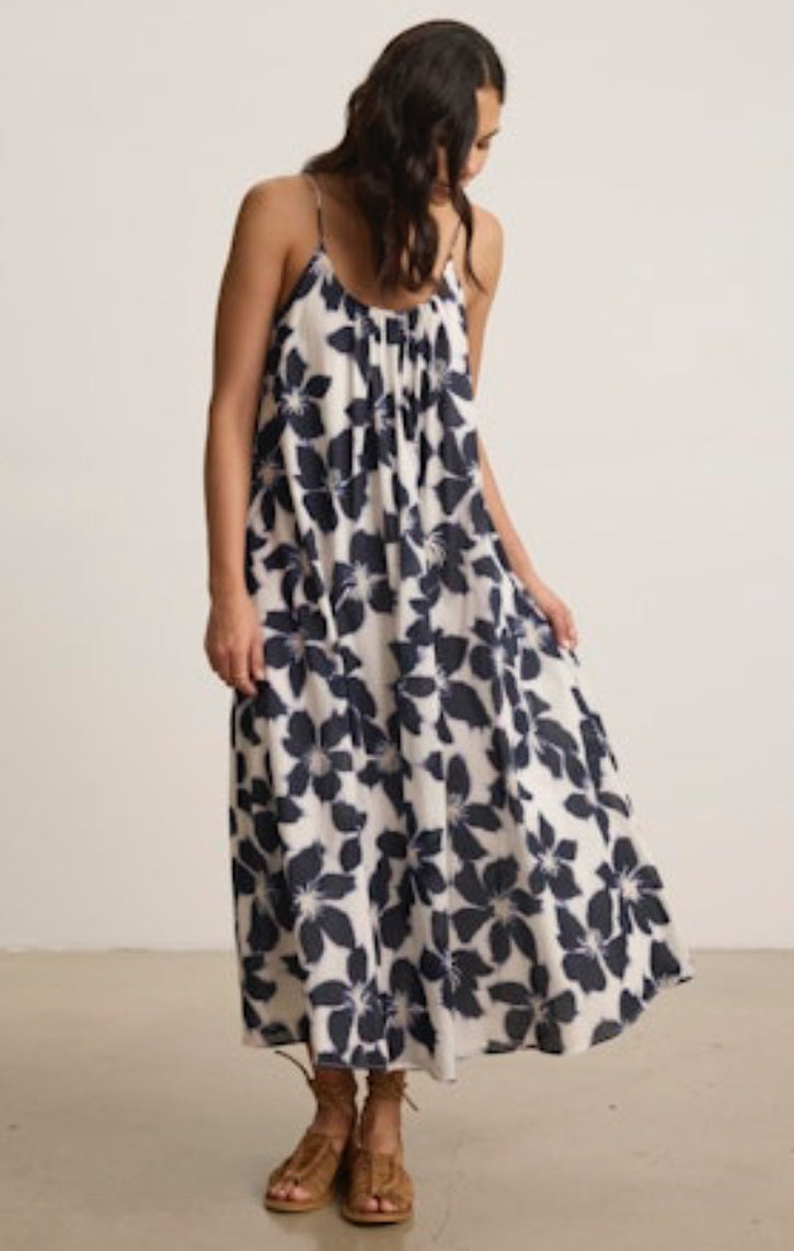 Alexa Long Dress in Azul