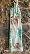 Load image into Gallery viewer, Nile Dress in Chiffon Green Tropical Print
