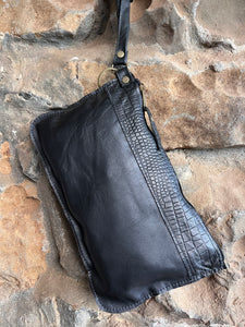 #470 Hand Made Leather Clutch