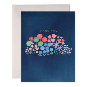 E. Frances Paper - Flower Patch Thank You Greeting Cards – Boxed Set of 6 Cards