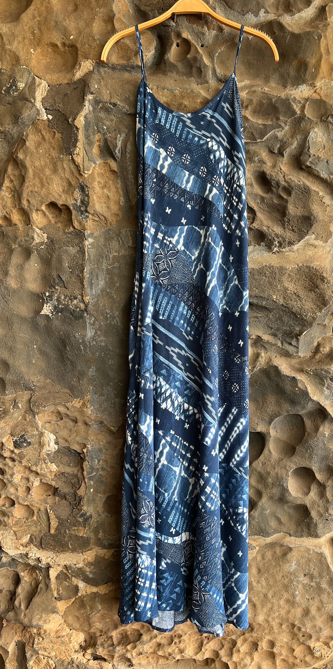 Deer Creek Dress in Indigo Seas