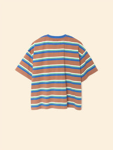 Paulina Striped Tee in Mocha