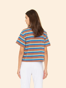 Paulina Striped Tee in Mocha