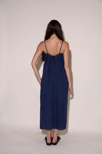 Candy Dress in Navy Floral Poplin