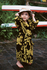 Kids Black Octopus Robe