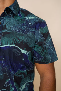 Kamapuua’a Tailored Aloha Shirt in Blue
