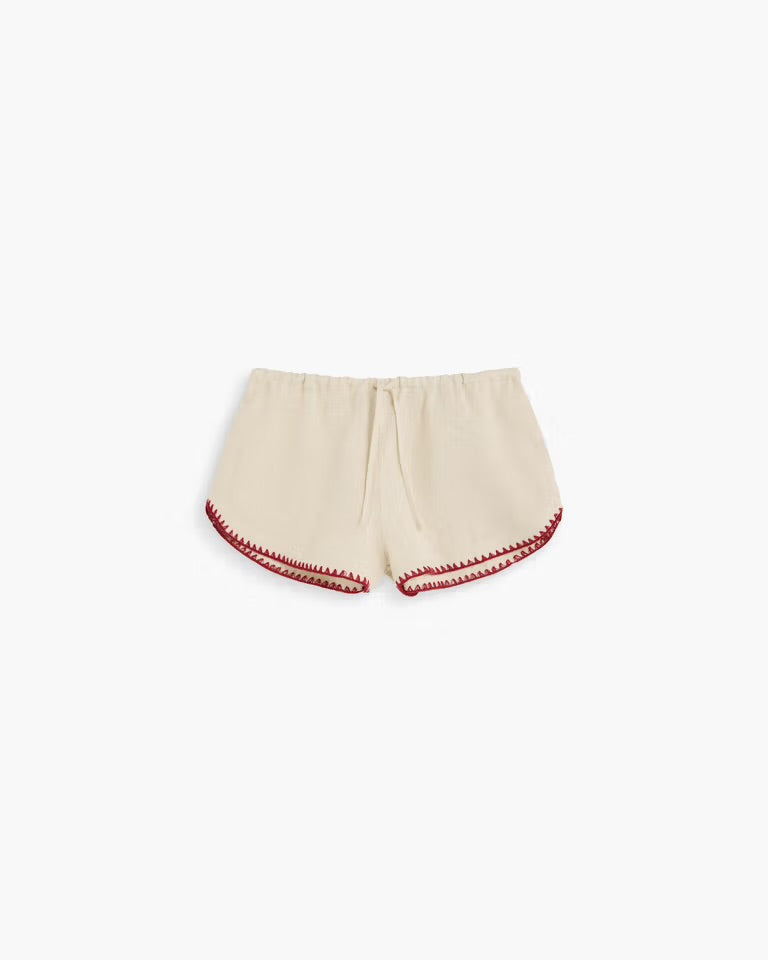 Rin Linen Shorts in Ecru