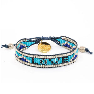 Taj LOVE Bracelet in Navy, Bright Blue and Black