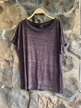 Load image into Gallery viewer, Hand Painted Linen Pullover Tea in Nero/ Moro
