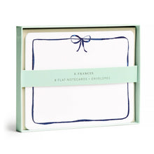 Load image into Gallery viewer, Navy Bow Flat Notes – Boxed Set of 8 Notecards
