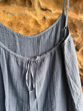 Load image into Gallery viewer, Cotton Cami Tie Back Dress in Dusty Blue
