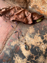 Load image into Gallery viewer, Short Tibetan Necklace with Rainbow Flourite
