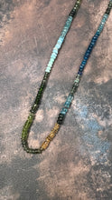 Load image into Gallery viewer, Short Rainbow Necklace of Greens
