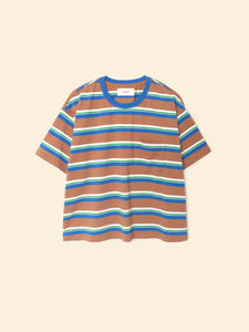 Paulina Striped Tee in Mocha