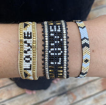 Load image into Gallery viewer, Taj LOVE Bracelet in Black with White
