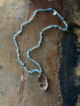 Load image into Gallery viewer, #412 Knotted Amazonite Big Natural Crystal Necklace
