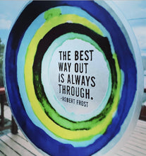 Load image into Gallery viewer, mb art studios - Frost vinyl sticker robert frost quote with hand painted art
