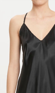 Slip Dress Midi in Black or Nude