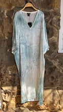 Load image into Gallery viewer, V Neck Silk Kaftano Dress Jade Marmo
