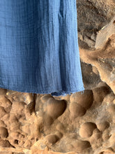 Load image into Gallery viewer, Cotton Cami Tie Back Dress in Dusty Blue

