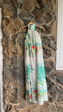 Load image into Gallery viewer, Nile Dress in Chiffon Green Tropical Print
