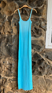 Verona Spaghetti Maxi Dress in Aqua Cast