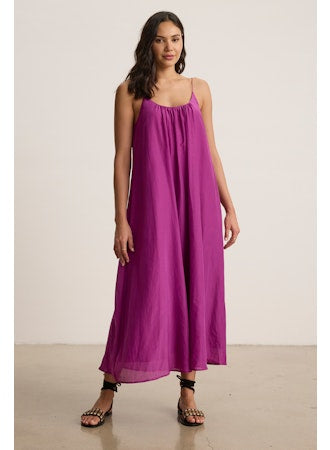 Avery Long Cami Dress in Grapes