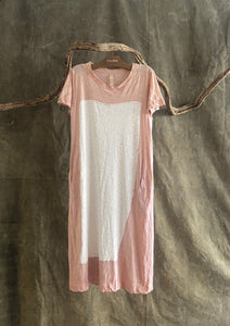 Super Dress in Pale Rose with White Square Zone