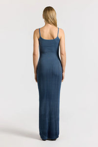 Verona Spaghetti Maxi Dress in Navy Cast