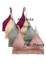Load image into Gallery viewer, Ribbed Seamless Bra in Magenta OS
