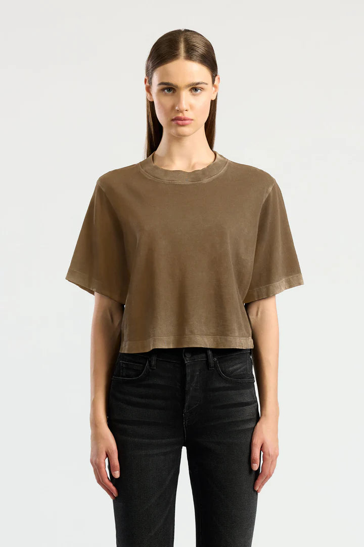 Tokyo Crop Tee in Vintage Chai