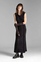 Load image into Gallery viewer, Hand Painted Sleeveless Cashmere and Silk Dress in N/Nero
