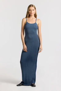 Verona Spaghetti Maxi Dress in Navy Cast